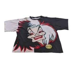 Disney Cruella De Vil Tee Shirt Size L/XL‎ 101 Dalmatians Villain Vintage 90s